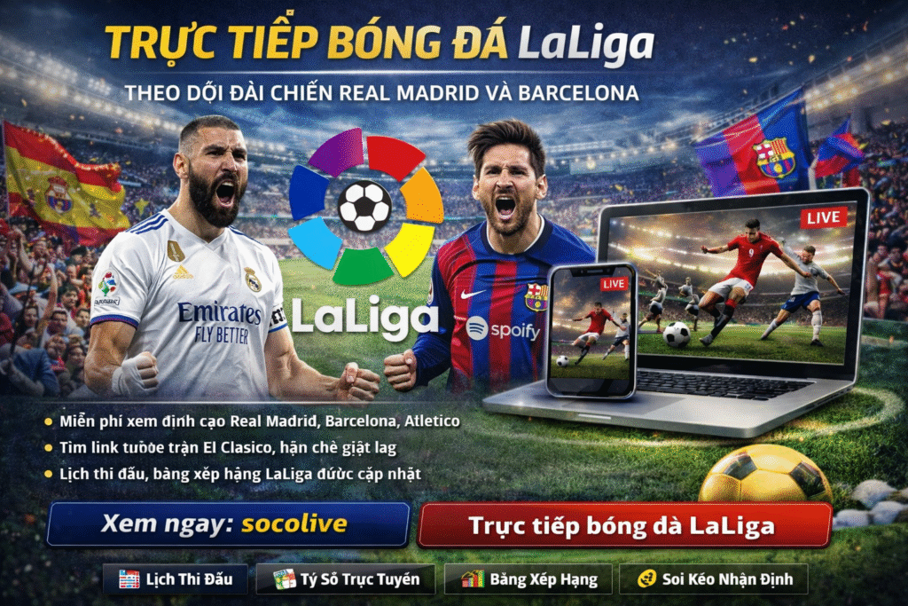 Trực tiếp LaLiga: Real vs Barcelona